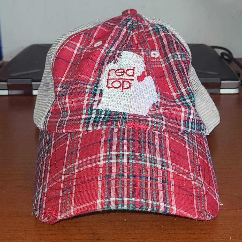 Michigan Red Plaid baseball hat Snapback Breathable Curved Bill